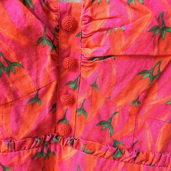 FARM RIO Red Pepper Jumpsuit Size XS - Picture 9 of 13